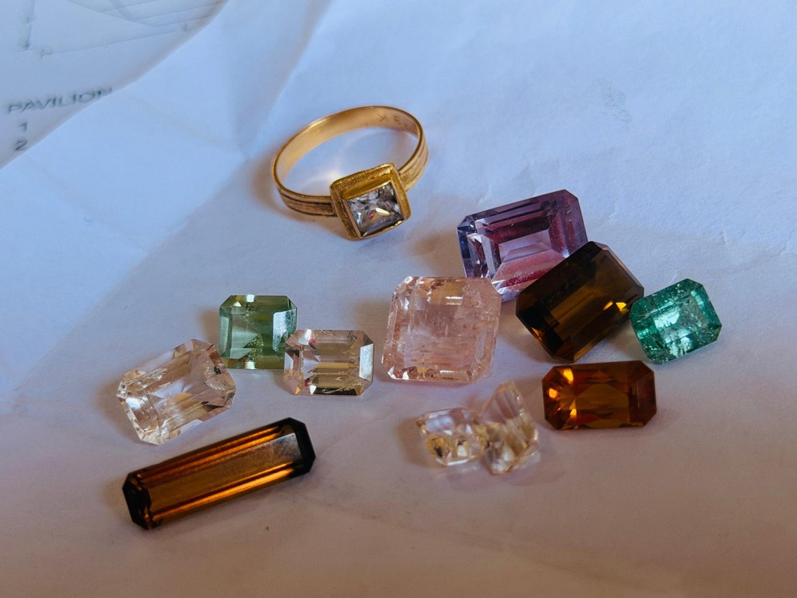 11 Gemmology Faceted Stones